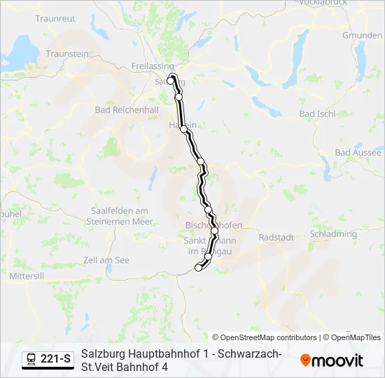 221-S Train Line Map