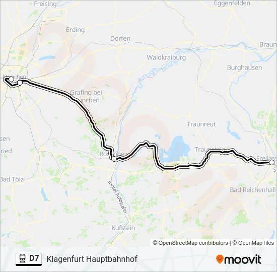 D7 Train Line Map