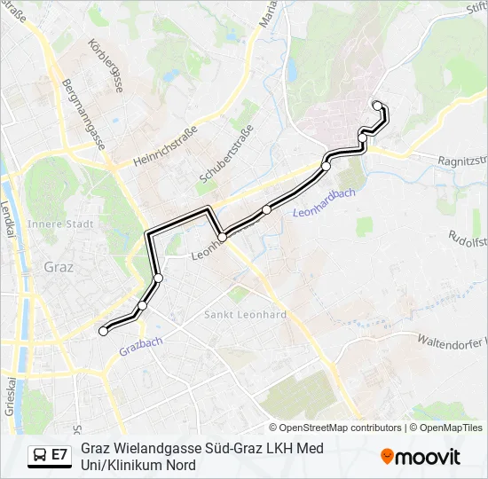E7 Bus Line Map