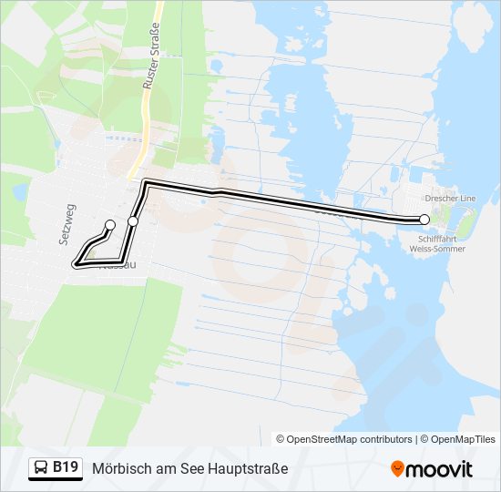 B19 bus Line Map