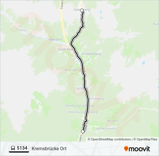 5134 Bus Line Map