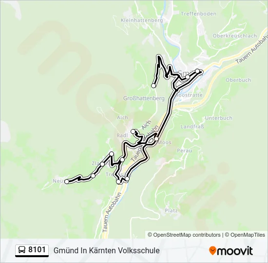 8101 Bus Line Map