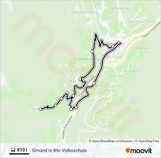 8101 Bus Line Map