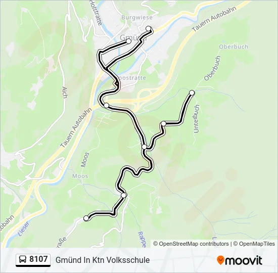8107 Bus Line Map