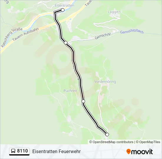8110 Bus Line Map