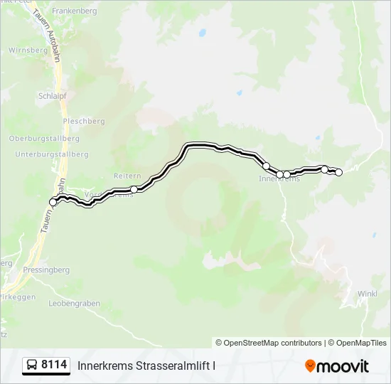 8114 Bus Line Map