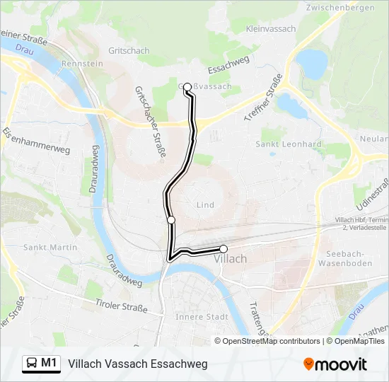 M1 Bus Line Map