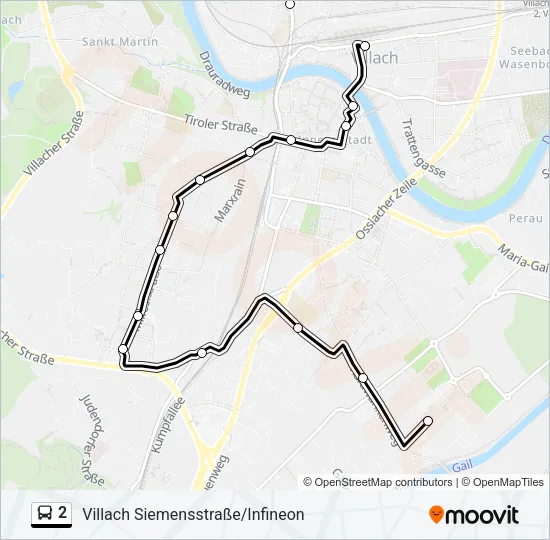 2 Bus Line Map
