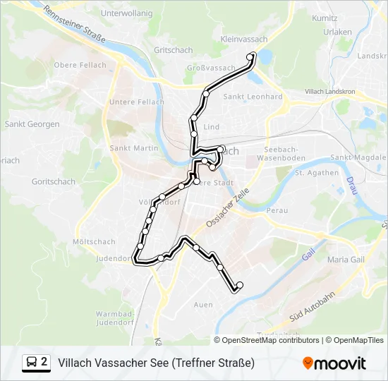 2 Bus Line Map