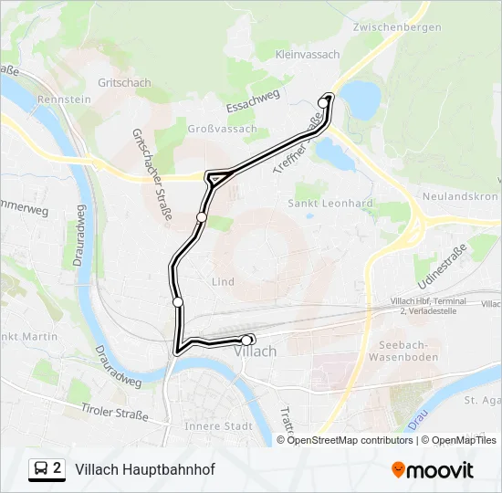 2 Bus Line Map