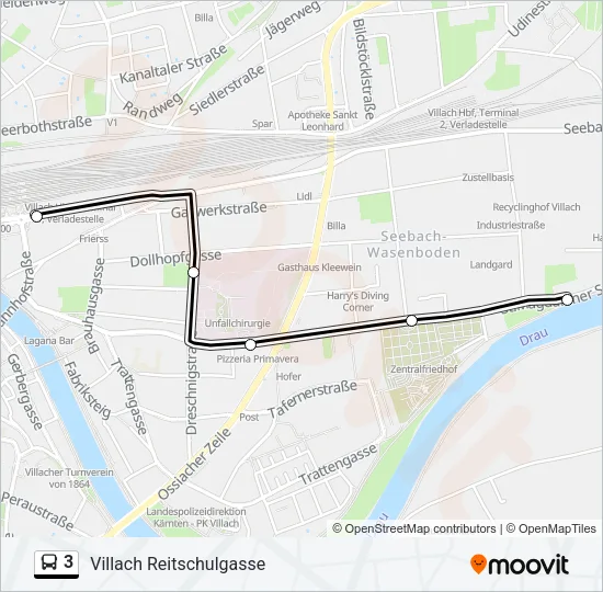 3 Bus Line Map