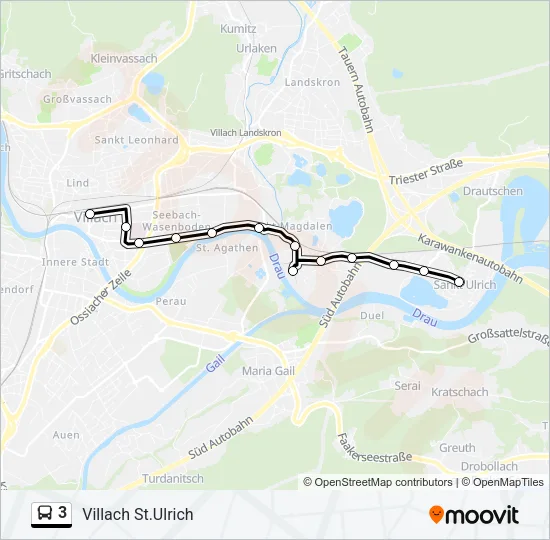3 Bus Line Map