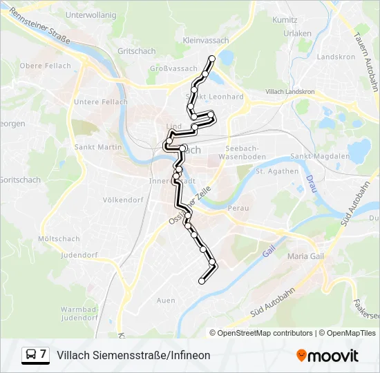 7 Bus Line Map