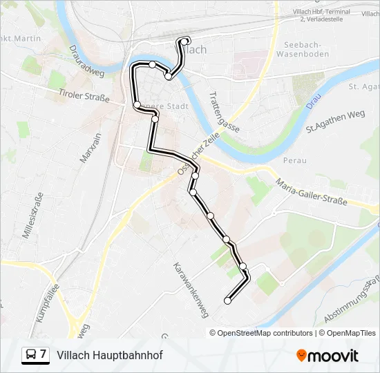 7 Bus Line Map