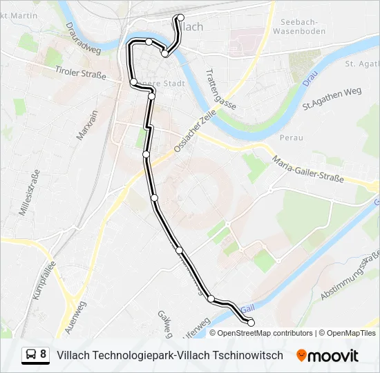 8 Bus Line Map