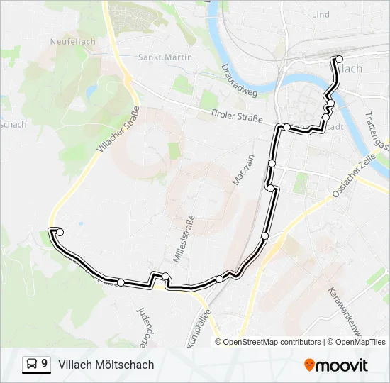 9 Bus Line Map