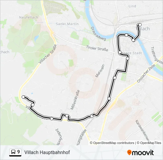 9 Bus Line Map