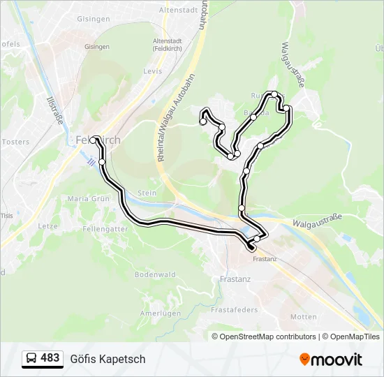 483 Bus Line Map