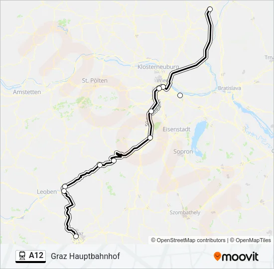 A12 Train Line Map