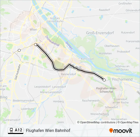 A12 Train Line Map