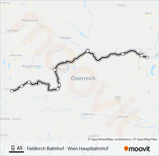 A5 Train Line Map