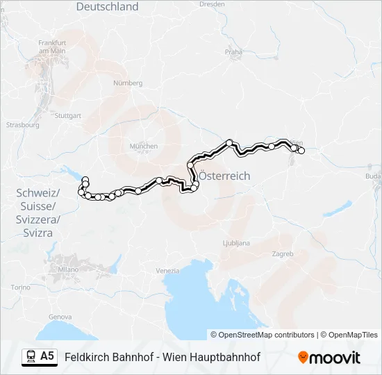 A5 Train Line Map