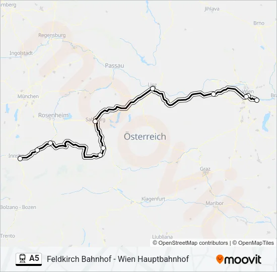 A5 Train Line Map