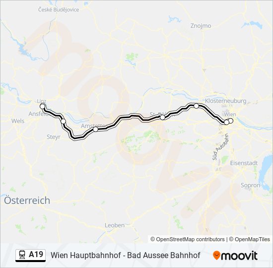 A19 Train Line Map