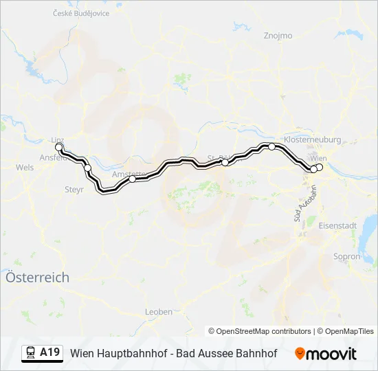 A19 Train Line Map
