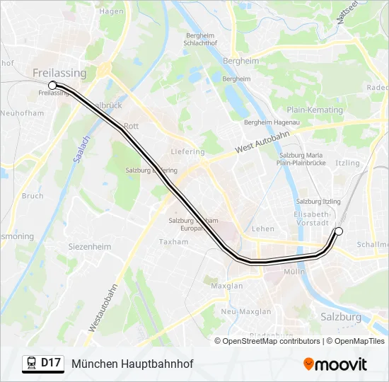 D17 Train Line Map