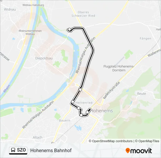SZO Bus Line Map