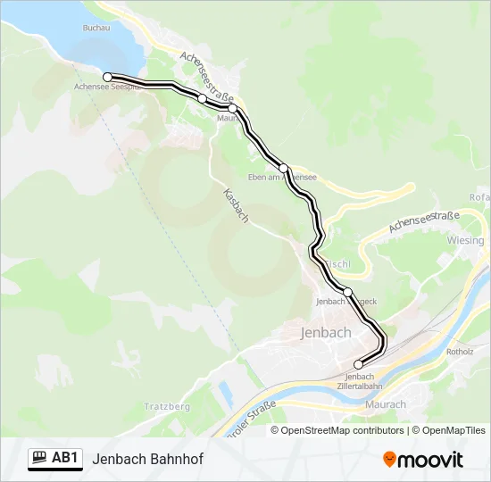 AB1 Funicular Line Map