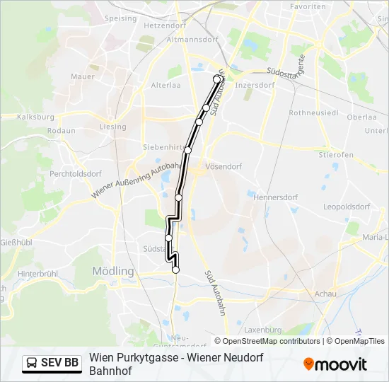 SEV BB Bus Line Map