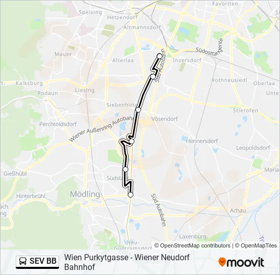 SEV BB Bus Line Map