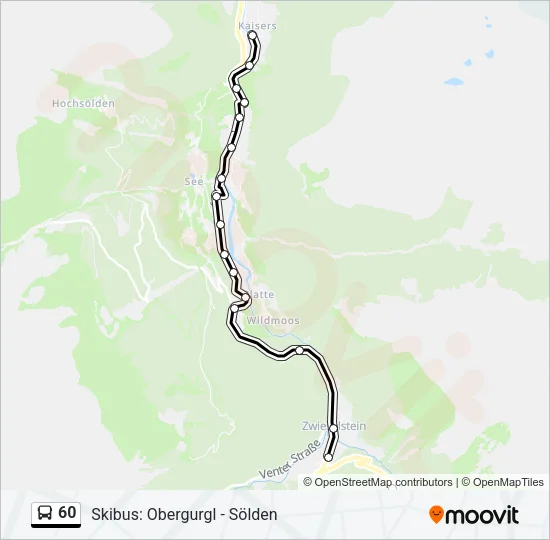 60 Bus Line Map