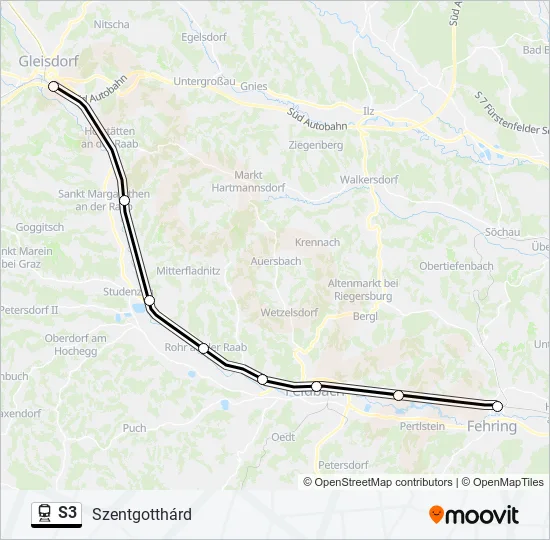S3 Train Line Map