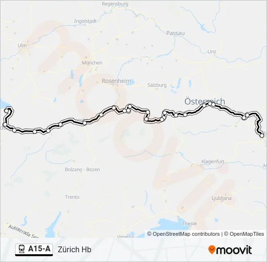 A15-A Train Line Map