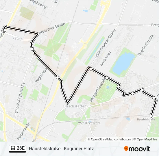 26E Bus Line Map