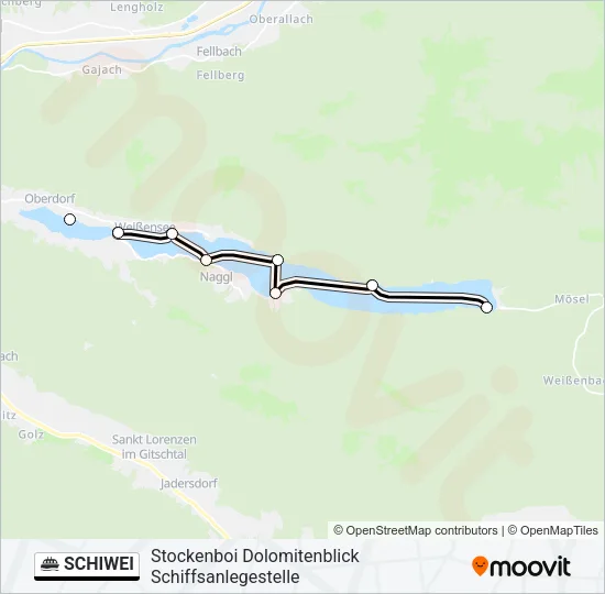 SCHIWEI Ferry Line Map
