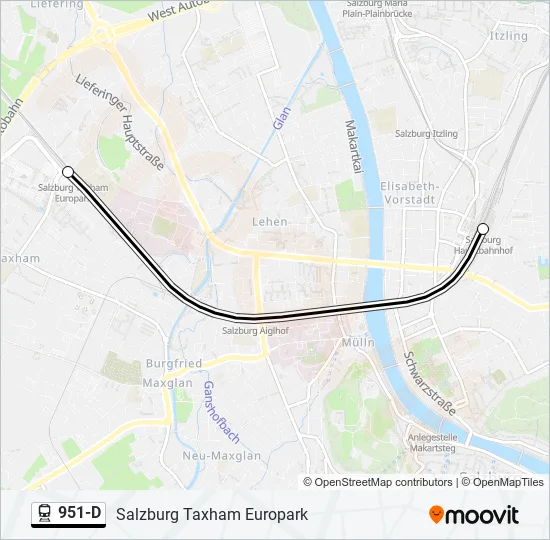951-D Train Line Map