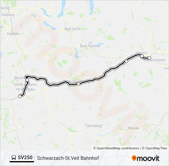 SV250 Bus Line Map