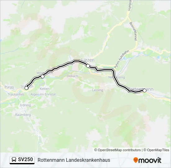SV250 Bus Line Map