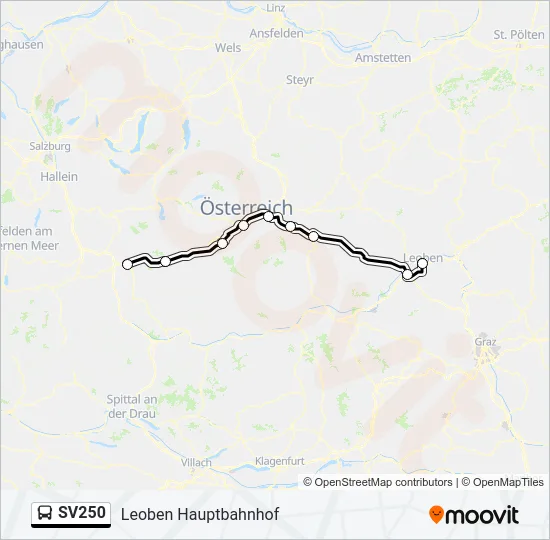 SV250 Bus Line Map