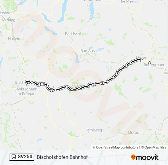 SV250 Bus Line Map