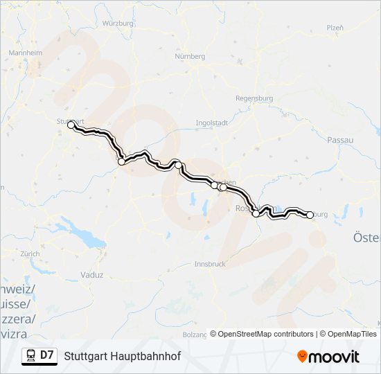 D7 Train Line Map