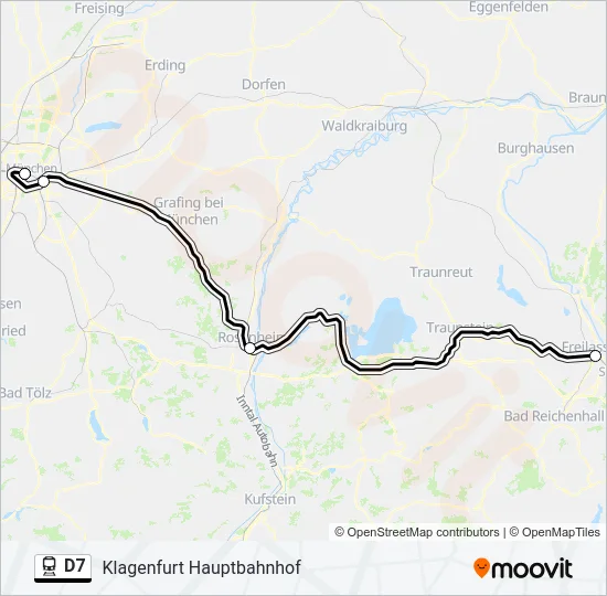 D7 Train Line Map