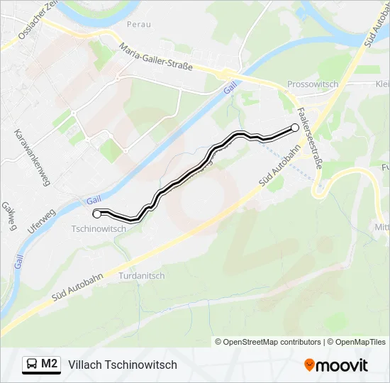 M2 Bus Line Map