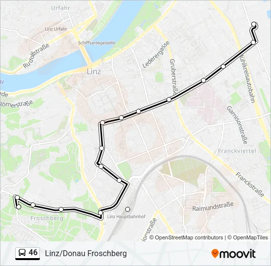 46 Bus Line Map