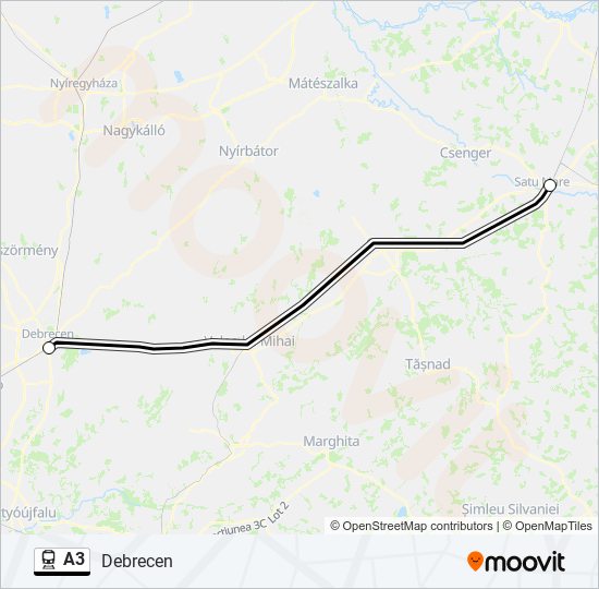 A3 train Line Map