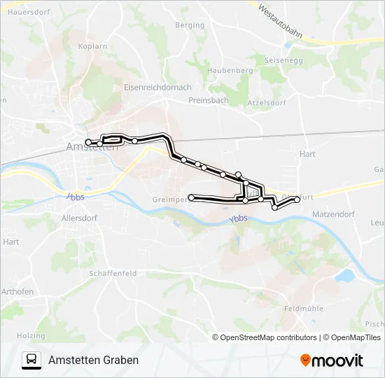 AST AMSTETTEN 3 Bus Line Map
